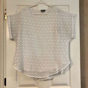 Joseph A. White Cuffed Short Sleeve Blouse Size 1X